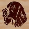 Free Vector Clip Art Dog Breed Illustrations A digital illustration of a Cocker Spaniel's head, suitable for clip art or vector design.
