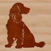 Free Vector Cocker Spaniel Graphic A digital illustration of a sitting cocker spaniel dog breed.