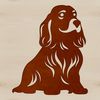 Free Cocker Spaniel SVG Clip Art A vector illustration of a Cocker Spaniel sitting on its haunches.