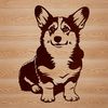 Adorable Sitting Corgi SVG Design An illustration of a corgi in a sitting position.