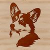 Corgi Head Illustration Vector Graphic Corgi dog breed head illustration with detailed features suitable for vector art designs.