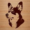 Whimsical Corgi Graphic Design A cute, small-breed dog with a distinctive head shape.