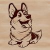 Corgi Breed Illustration A sitting Corgi dog breed illustration.