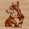 Vector Corgi Clip Art A small dog breed sitting on its haunches, illustration of a corgi.