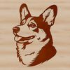 Adorable Corgi Head Illustration A high-quality digital illustration of a Corgi's head in vector format.