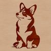 Adorable Breed Icon - Corgi A small breed dog, specifically a Corgi, sitting on its hind legs.
