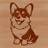 Cute Corgi Portrait in SVG Format A sitting Corgi with cute expression.