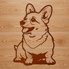 Free Corgi Clip Art SVG A small to medium-sized dog breed known as a Corgi sitting on the ground with its front legs stretched out.