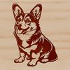 Adorable Sitting Corgi Illustration A vector illustration of a sitting corgi dog breed.
