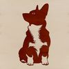 Corgi Clip Art Design A cartoon corgi sitting on its haunches with a friendly expression.