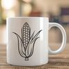 Free Vector Art of a Corn on the Cob A stylized illustration of a corn on the cob.