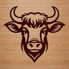 SVG Graphic Cow Design A graphic representation of a cow, designed as a versatile clip art element for various uses.