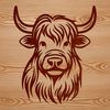 Beautiful Cows Head Clipart Design A detailed vector illustration of a cow's head, suitable for use in graphic design projects.
