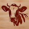 Beautiful Cow Vector Graphics A high-quality SVG illustration of a cow's head, ideal for graphic design projects.