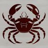 Crab Profile Cutout Template A realistic illustration of a crab in profile, suitable for vector design and cutting machine projects.