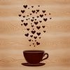 A simple cup design with love hearts integrated into the design.