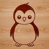 Cute Penguin Line Art A simple line drawing illustration of a cute penguin character.