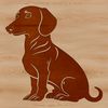 Dachshund Silhouette Vector A small dog breed sitting on its hind legs, ideal as a clip art illustration.