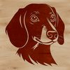 Friendly Dachshund Breed Illustration A small, playful dog breed with a long body and short legs, often kept as a pet.