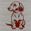Free SVG Dachshund Clip Art Download A digital illustration of a sitting dachshund dog, suitable for personal or commercial use in various design formats.