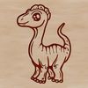 SVG image of a cute dinosaur design suitable for craft projects.