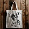 Customizable Boston Terrier SVG Design A illustration of a Boston Terrier dog's head in vector format.