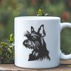 Vector Head of a Cute Dog Breed A close-up illustration of the head of a Yorkshire Terrier dog breed.