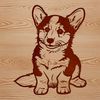 Free SVG Clip Art Welsh Corgi A sitting dog breed illustration featuring a Welsh Corgi.