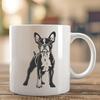 Standing Dog Breed Clip Art SVG A detailed vector illustration of a standing Boston Terrier dog breed.