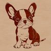 Vector Dog Breed Design - Boston Terrier A sitting Boston Terrier breed dog illustration created as a vector design.