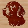 A high-quality digital illustration of a Golden Retriever's head, suitable for cutting machines and design projects.