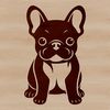French Bulldog Clip Art Vector Design A sitting French bulldog dog, suitable for clip art or vector design.