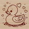 A detailed digital illustration of a duck in various poses, suitable for vector art and design projects.