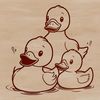 Quacking Good Design Vector A simple illustration of a duck with feathered wings and beak.