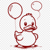 A vector illustration of a duck in various poses, ideal for personal or commercial projects.