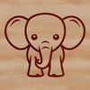 Adorable Elephant Line Art Illustration A simple line drawing of a cute elephant in various poses.