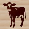 SVG Vector Cow Design Free Download Illustrative cow design featuring a calf and adult cow, suitable for farm-themed projects.