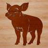 Clean Line Pigs Clip Art A standing pig depicted as vector art with clean lines.