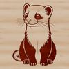 Cute Ferret SVG Clipart Image An SVG vector art image depicting a realistic ferret with detailed features.