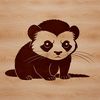 Adorable Ferret Illustration for Web Design Cartoon-style ferret illustration in SVG format, suitable for cutting machines and web design projects.