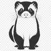 Cute Ferret SVG Cut File Free Download A high-quality SVG image of a ferret for personal and commercial projects.