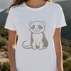 Furry Frenzy Ferret Silhouette A small, furry ferret standing on its hind legs, suitable for personal or commercial projects.