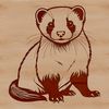 Free Pet Ferret SVG An illustration of a ferret, a small mammal often kept as a pet.