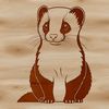 Ferret Silhouette Graphic Art Ferret vector illustration in simple silhouette style