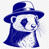 Ferret Character Illustration An svg graphic featuring a domesticated ferret animal character.