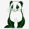 Friendly Ferret SVG for Crafting A small mammal ferret in a graphic vector format, suitable for cutting machines and digital designs.