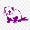 An SVG graphic of a ferret, ideal for use in web design, DIY projects, or as a template for cutting machines like Cricut.