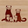 Domesticated Mammal SVG A small, domesticated mammal with a slender body and long, pointed snout, commonly kept as a pet.