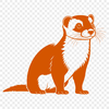 Free Ferret Outline Vector Art A cartoon-style illustration of a ferret in simple outline form.
