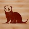 Whimsical Ferret SVG Design A vector illustration of a ferret, suitable for commercial and personal projects.